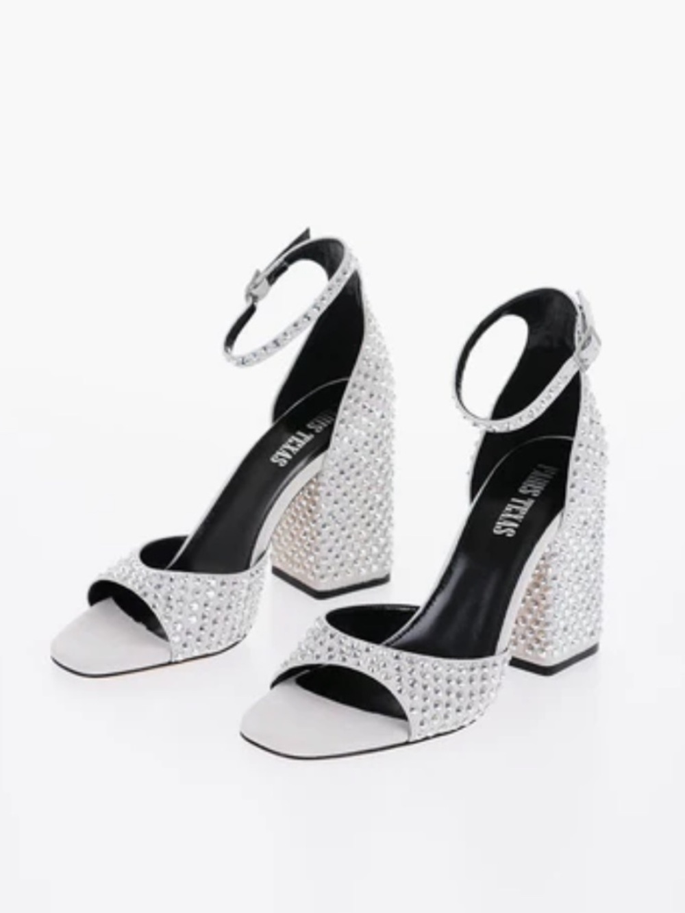 Paris Texas Holly Fiona Suede Crystal Ankle-Strap Sandals